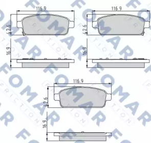 FOMAR FRICTION fo936481 -  Комплект тормозных колодок, дисковый тормоз